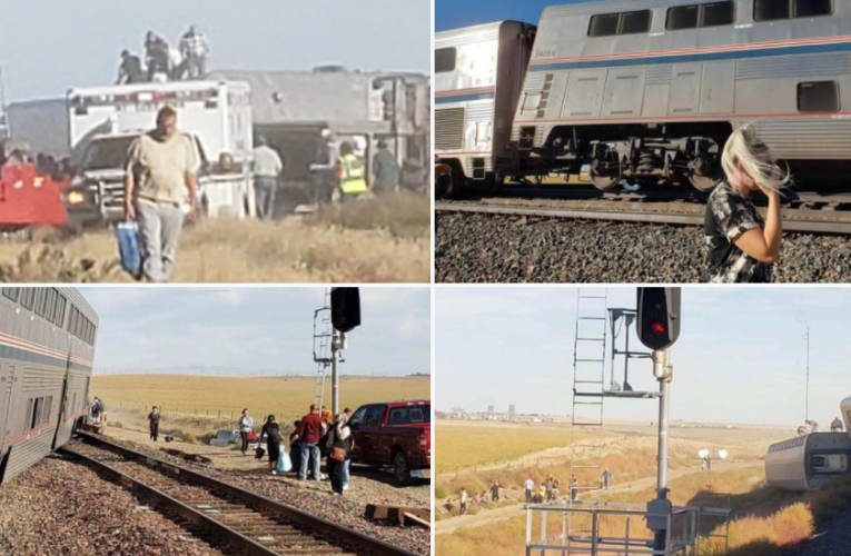 美国火车出轨，传车厢翻覆 至少3死50伤