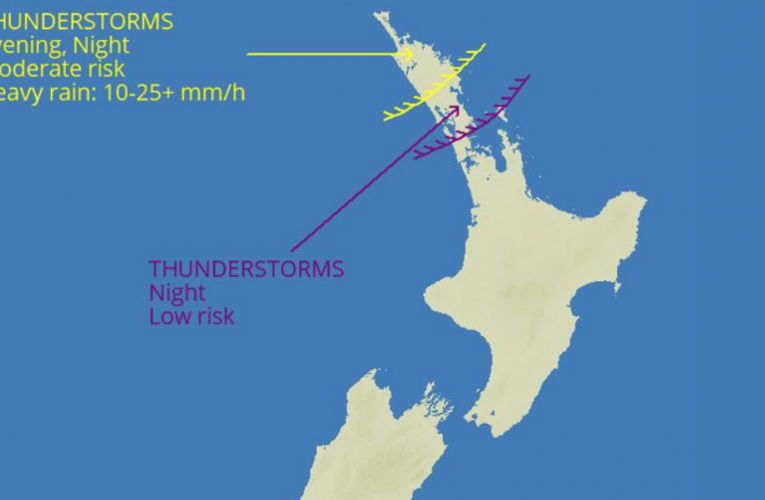 新西兰下周天气预警：大雨将至，北岛有强风和雷暴